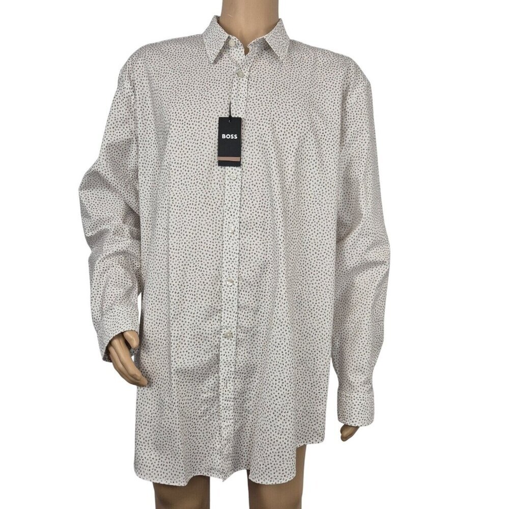 Hugo Boss Liam Kent Button Up Long Sleeve White Shirt Size 3XL  (19)